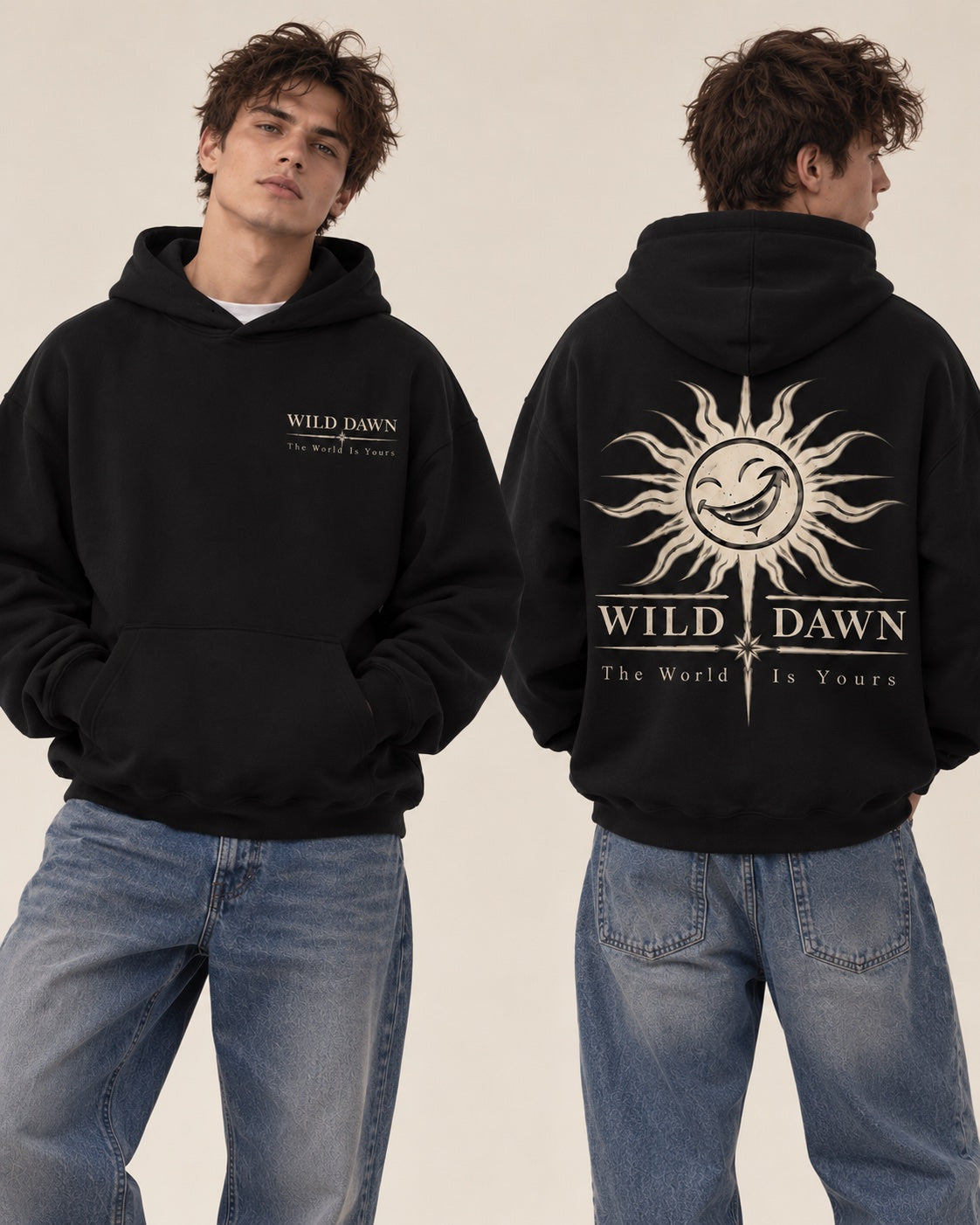 Before Dawn Hoodie, front and back