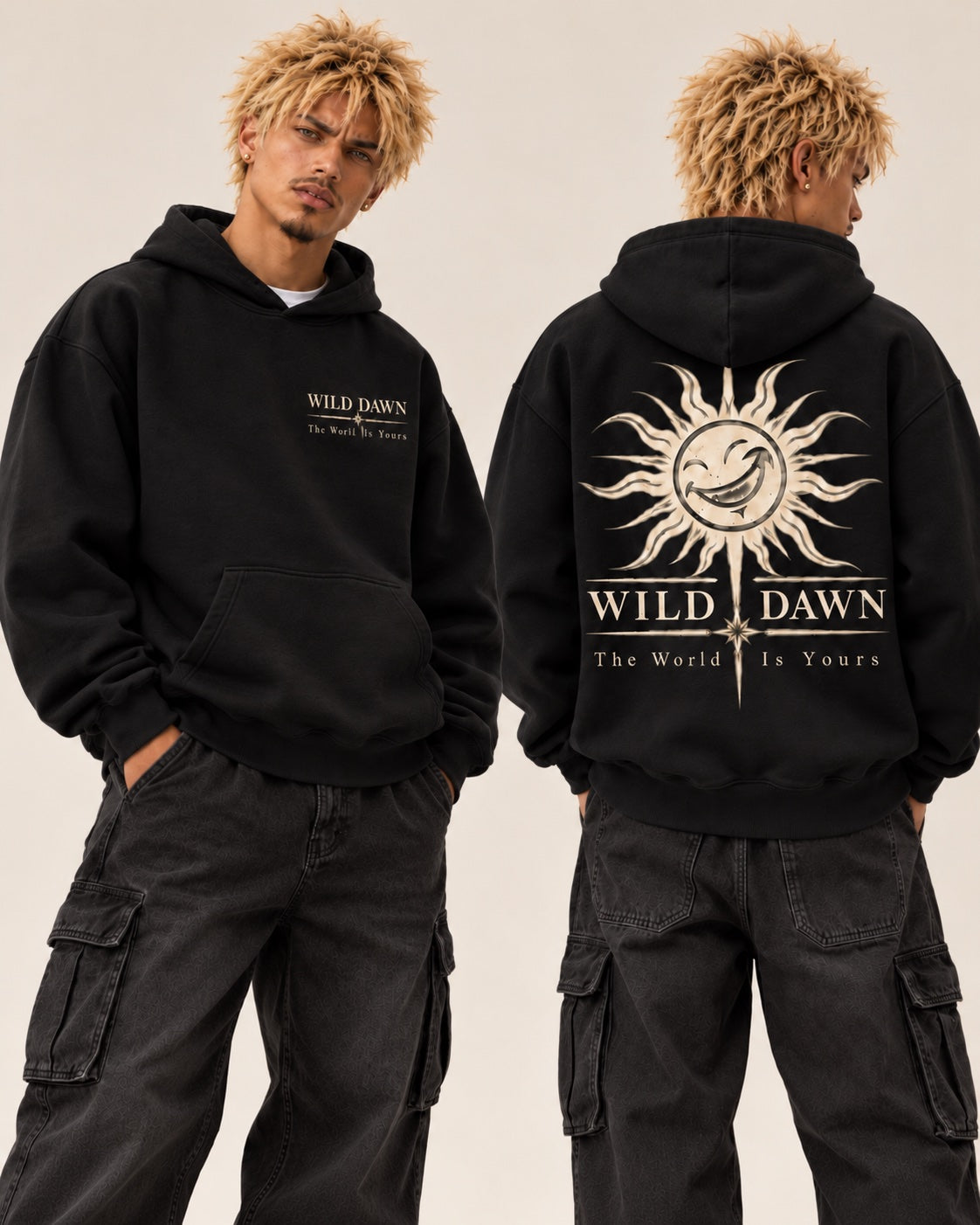Before Dawn Hoodie, front and back